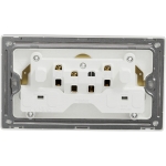 Schneider Electric UNICA X 13A 雙位插座 (炫星銀) | NUXT426_SS